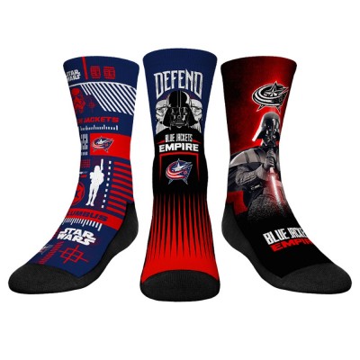 Три пары носков Darth Vader & Stormtrooper Columbus Blue Jackets Rock Em Youth Star Wars