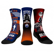 Darth Vader & Stormtrooper Edmonton Oilers Rock Em Socks Youth Star Wars Three-Pack Crew Socks Set