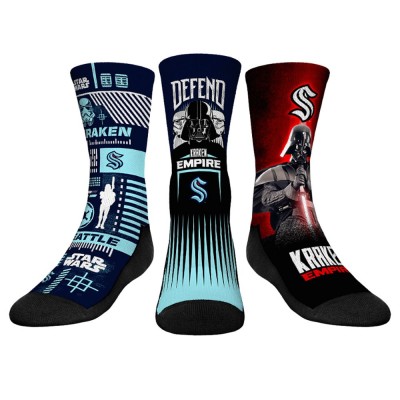 Три пары носков Darth Vader & Stormtrooper Seattle Kraken Rock Em Youth Star Wars