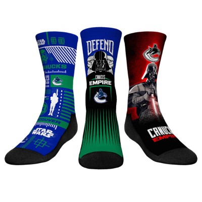 Три пары носков Darth Vader & Stormtrooper Vancouver Canucks Rock Em Youth Star Wars