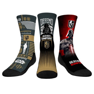 Три пары носков Darth Vader & Stormtrooper Vegas Golden Knights Rock Em Socks Youth Star Wars