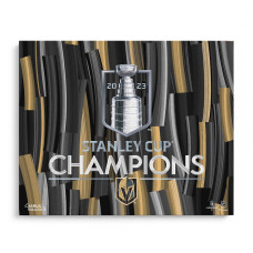 Vegas Golden Knights Fanatics Authentic Stretched 16 x 20 2023 Stanley Cup Finals Champions Canvas Giclee Print - Art by Charlie Turano III