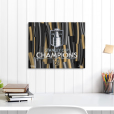 Vegas Golden Knights Fanatics Authentic Stretched 16 x 20 2023 Stanley Cup Finals Champions Canvas Giclee Print - Art by Charlie Turano III