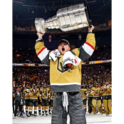 Jack Eichel Vegas Golden Knights Unsigned Fanatics Authentic 2023 Stanley Cup Champions Raising Cup Photograph