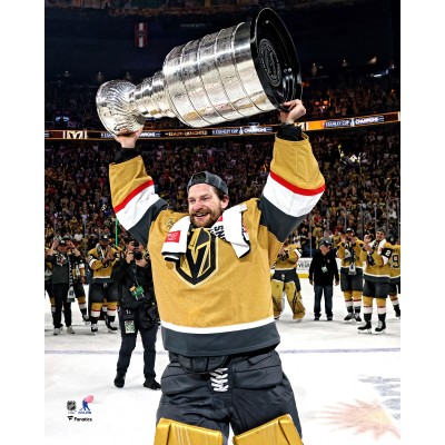 Adin Hill Vegas Golden Knights Unsigned Fanatics Authentic 2023 Stanley Cup Champions Raising Cup Photograph