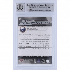 Jack Eichel Buffalo Sabres Autographed 2015-16 Upper Deck Series 2 Young Guns #451 Beckett Fanatics Witnessed Authenticated 9/10 Rookie Card