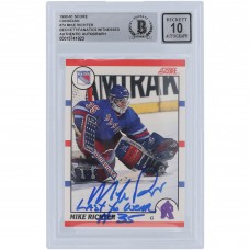 Mike Richter New York Rangers Autographed 1990-91 Score #74 Beckett Fanatics Witnessed Authenticated 10 Rookie Card with LAST TO WEAR #35 Inscription