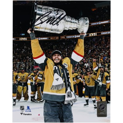 Brayden McNabb Vegas Golden Knights Autographed Fanatics Authentic 2023 Stanley Cup Champions 8 x 10 Raising Cup Photograph
