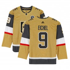 Игровая джерси Jack Eichel Vegas Golden Knights Autographed Fanatics Authentic 2023 Stanley Cup Champions Gold Adidas Authentic with Stanley Cup Patch