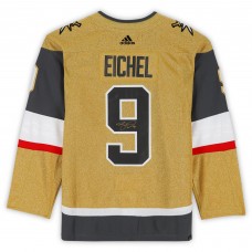 Игровая джерси Jack Eichel Vegas Golden Knights Autographed Fanatics Authentic 2023 Stanley Cup Champions Gold Adidas Authentic with Stanley Cup Patch