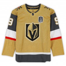 Игровая джерси Jack Eichel Vegas Golden Knights Autographed Fanatics Authentic 2023 Stanley Cup Champions Gold Adidas Authentic with Stanley Cup Patch