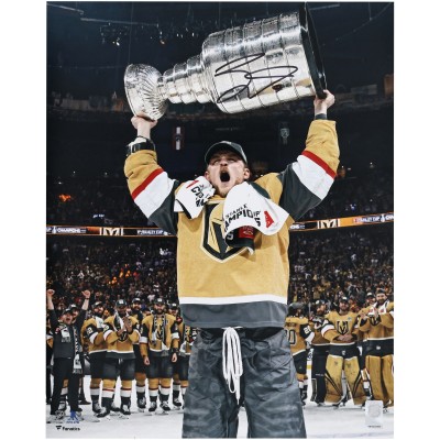 Jack Eichel Vegas Golden Knights Fanatics Authentic 2023 Stanley Cup Champions 16 x 20 Raising Cup Photograph