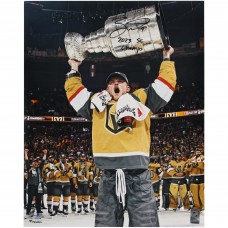 Jack Eichel Vegas Golden Knights Autographed Fanatics Authentic 2023 Stanley Cup Champions 16 x 20 Raising Cup Photograph with 2023 SC Champs Inscription