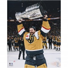 Adin Hill Vegas Golden Knights Autographed Fanatics Authentic 2023 Stanley Cup Champions 16 x 20 Raising Cup Photograph