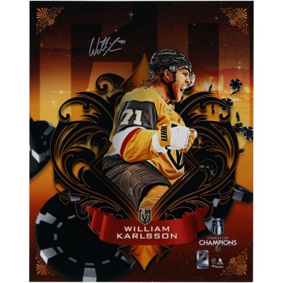 William Karlsson Vegas Golden Knights 2023 Stanley Cup Champions Autographed Fanatics Authentic 16 x 20 Misfits Panel Photograph