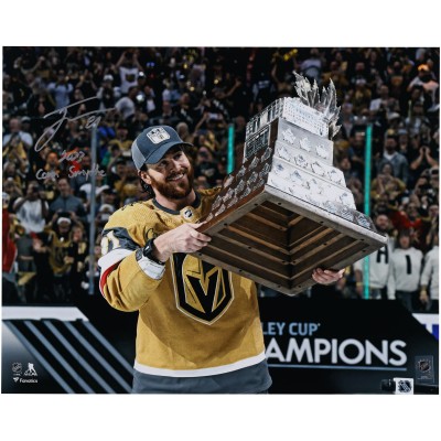 Jonathan Marchessault Vegas Golden Knights Autographed Fanatics Authentic 2023 Stanley Cup Champions 16 x 20 Raising Conn Smythe Photograph with 2023 Conn Smythe Inscription