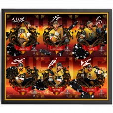 Jonathan Marchessault, William Karlsson, Reilly Smith, Shea Theodore, Brayden McNabb and William Carrier Vegas Golden Knights 2023 Stanley Cup Champions Autographed Fanatics Authentic Framed 16 x 20 Misfits Panel Photograph