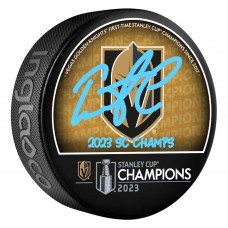 Ivan Barbashev Vegas Golden Knights Autographed Fanatics Authentic 2023 Stanley Cup Champions Hockey Puck with 2023 SC Champs Inscription