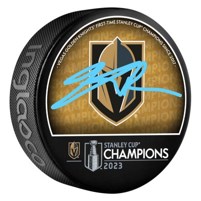 Keegan Kolesar Vegas Golden Knights Autographed Fanatics Authentic 2023 Stanley Cup Champions Hockey Puck
