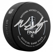 Шайба Nicolas Roy Vegas Golden Knights Autographed Fanatics Authentic 2023 Stanley Cup Final Official