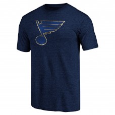 St. Louis Blues Navy Distressed Team Tri-Blend T-Shirt