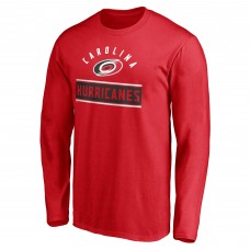 Carolina Hurricanes Red Team Arch Knockout Long Sleeve T-Shirt Carolina Hurricanes Red Team Arch Knockout Long Sleeve T-Shirt