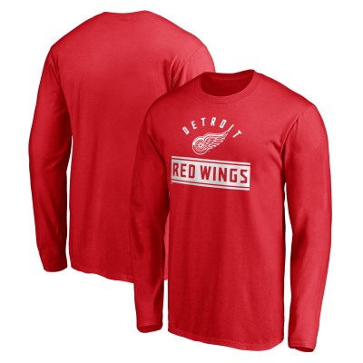Detroit Red Wings Red Team Arch Knockout Long Sleeve T-Shirt