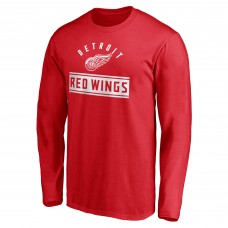Detroit Red Wings Red Team Arch Knockout Long Sleeve T-Shirt