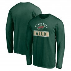 Футболка с длинным рукавом Minnesota Wild Green Team Arch Knockout