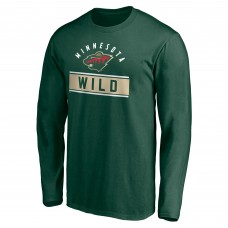 Футболка с длинным рукавом Minnesota Wild Green Team Arch Knockout