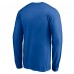 New York Rangers Blue Team Arch Knockout Long Sleeve T-Shirt