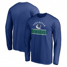 Vancouver Canucks Blue Team Arch Knockout Long Sleeve T-Shirt