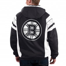 Толстовка Boston Bruins Starter x NHL Black Ice Home Team Half-Zip - Black/White