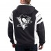 Pittsburgh Penguins Starter x NHL Black Ice Black/White Home Team Half-Zip Pullover Hoodie