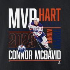 Футболка Connor McDavid Edmonton Oilers 2023 Hart Trophy Winner - Black