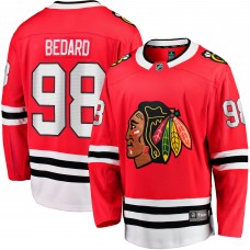 Игровая джерси Connor Bedard Chicago Blackhawks 2023 NHL Draft Home Breakaway - Red