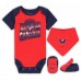 Малышам Washington Capitals Mitchell & Ness Red/Navy Big Score 3-Pack Bodysuit, Bib and Bootie Set