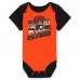 Малышам Philadelphia Flyers Mitchell & Ness Orange/Black Big Score 3-Pack Bodysuit, Bib and Bootie Set