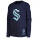 Футболка с длинным рукавом Seattle Kraken Mitchell & Ness Youth Throwback Logo - Navy