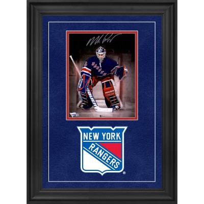 Mike Richter New York Rangers Autographed Fanatics Authentic Deluxe Framed 8 x 10 In Net Spotlight Photograph