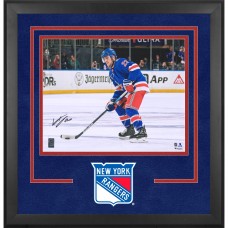 Adam Fox New York Rangers Autographed Fanatics Authentic Deluxe Framed 16 x 20 Blue with Puck Photograph Adam Fox New York Rangers Autographed Fanatics Authentic Deluxe Framed 16 x 20 Blue with Puck Photograph