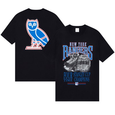 New York Rangers OVO x NHL Black Graphic T-Shirt