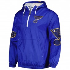 St. Louis Blues Mitchell & Ness Team OG 2.0 Anorak Half-Zip Windbreaker Jacket - Blue