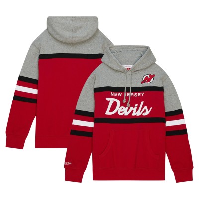 Толстовка New Jersey Devils Mitchell & Ness Red/Gray Head Coach