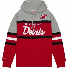 Толстовка New Jersey Devils Mitchell & Ness Red/Gray Head Coach