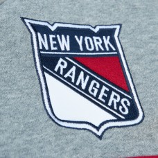 Толстовка New York Rangers Mitchell & Ness Blue/Gray Head Coach Толстовка New York Rangers Mitchell & Ness Blue/Gray Head Coach