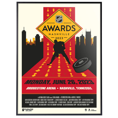Phenom Gallery 2023 NHL Awards 18 x 24 Deluxe Framed Serigraph