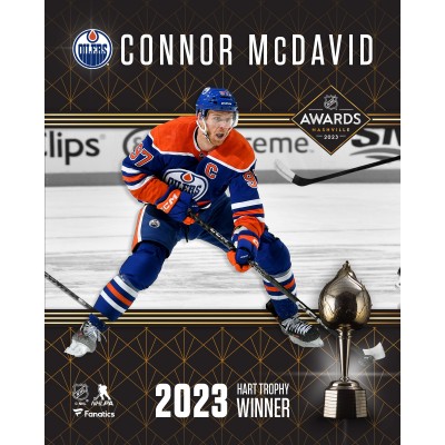 Unsigned Edmonton Oilers Connor McDavid Fanatics Authentic 2023 Hart Trophy Winner Stylized Photograph