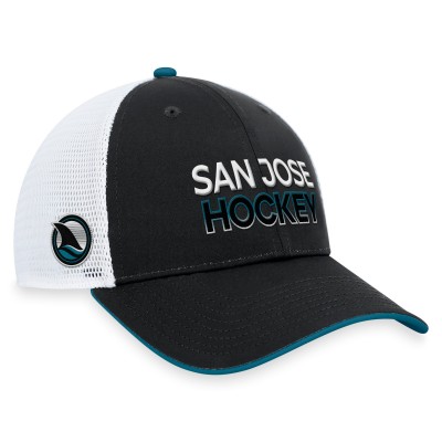 Бейсболка San Jose Sharks Fanatics Black Alternate Authentic Pro Rink Trucker