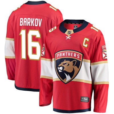 Игровая джерси Aleksander Barkov Florida Panthers Captain Patch Home Breakaway - Red